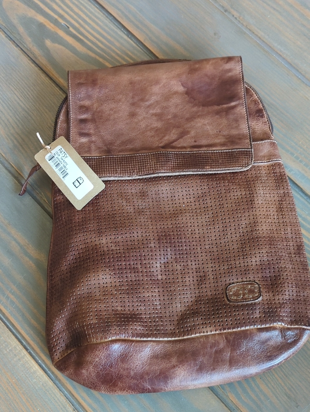 Bed|Stu “Patsy” Leather Backpack – Tan Rustic – Handcrafted & Gorgeous - Picture 3 of 13